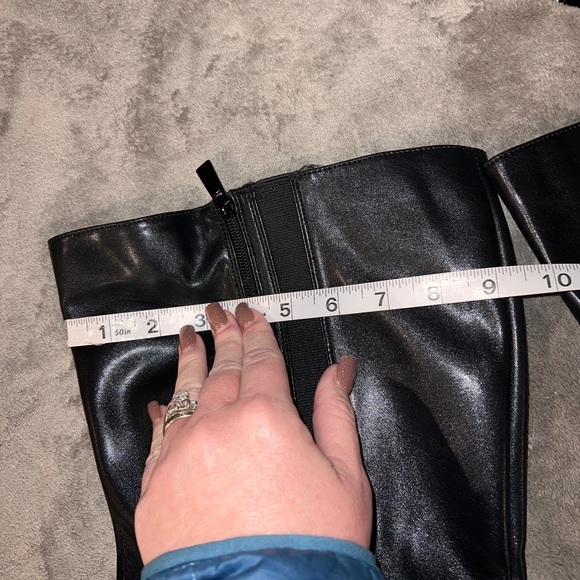 Torrid tall black extended (wide) calf black boots - Picture 2 of 8